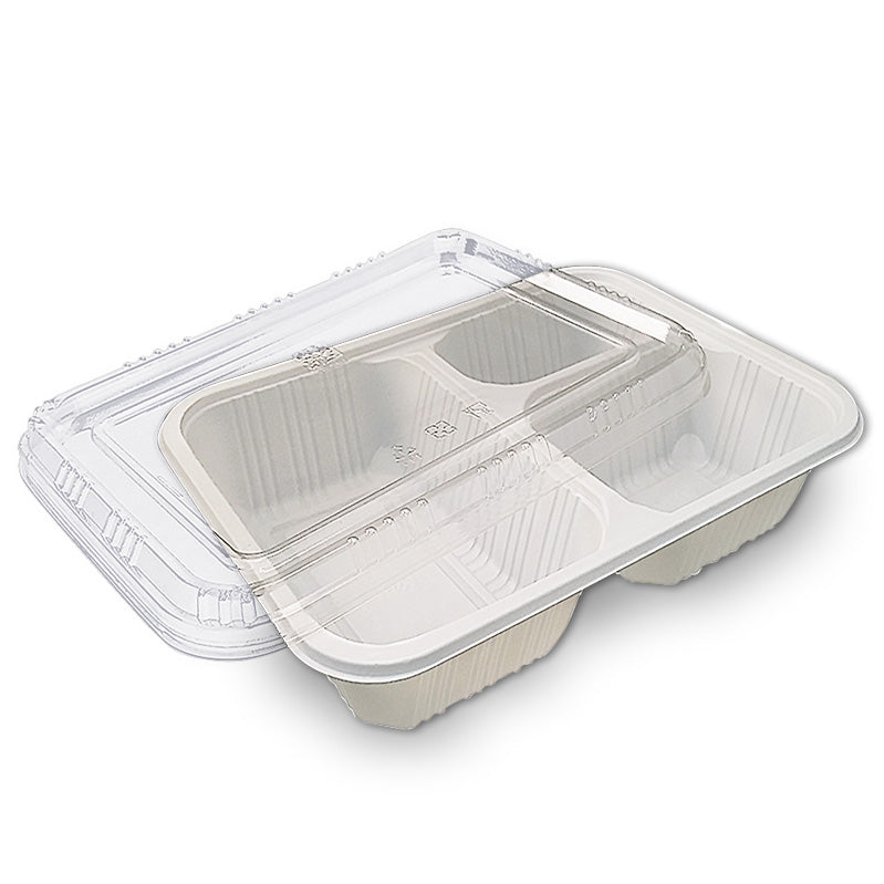 PP plastic box with 3 compartments WHITE - CTN500